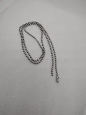 Stainless Steel Ball Chain 24" Dog Tag Bead Necklace 2.3 Mm Mens Womens Jewelry