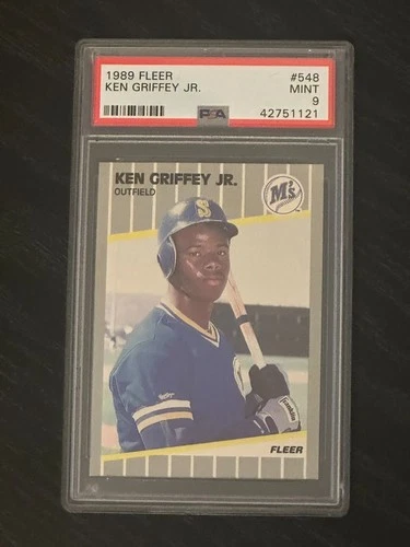 1989  Fleer  #548  Ken Griffey Jr.  PSA 9  MINT  Rookie  L@@K!!!