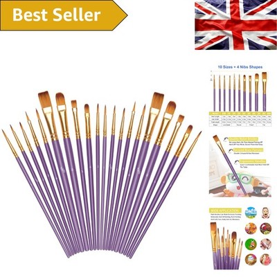 Kreatives 20-teiliges Pinselset mit robusten Borsten - ideales Geschenk für Künstler