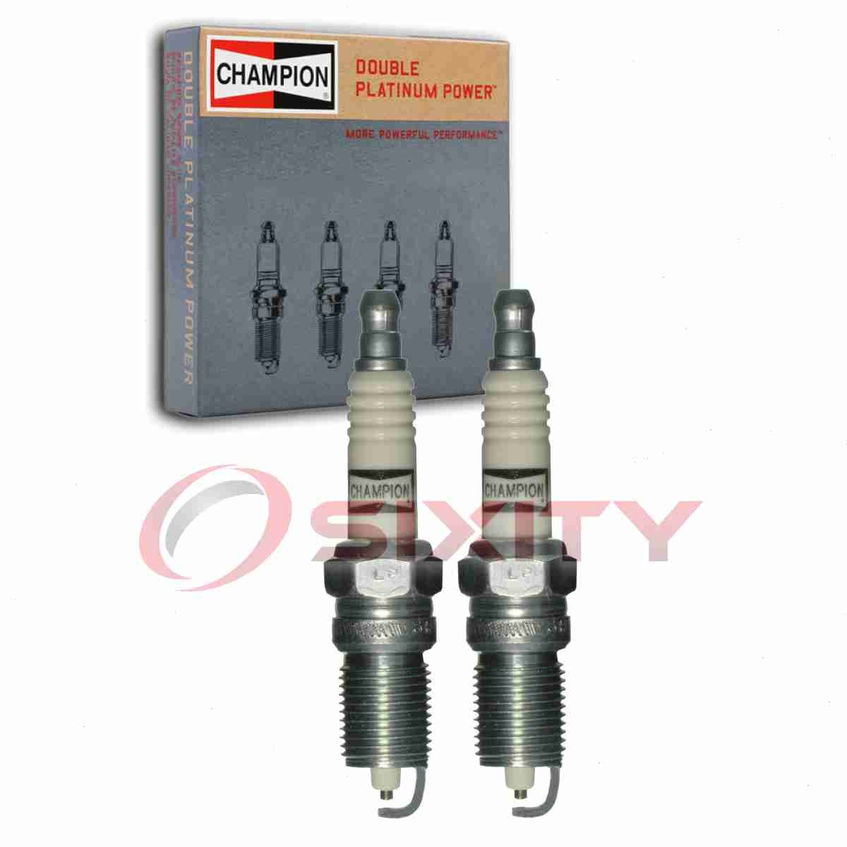 2 pc Champion Double Platinum 7015 Spark Plugs for RS14PMP4 APP5245 41-805 pa