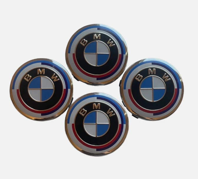 Tapacubos emblema central rueda 4 piezas para BMW 50 aniversario deportivo para 2018-2024 56 mm Foto 3 de 4