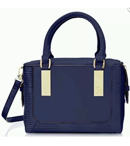 Anne Klein 89 $ Raisin Bar It All Satchel Handtasche Kunstleder abnehmbarer Riemen - Bild 1 von 14