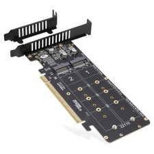 RIITOP Quad PCIe NVMe Adapter, PCIe 4.0 x16 to 4Ports M.2 NVMe Converter Card...