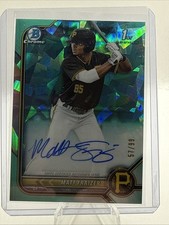 2022 Bowman Chrome Sapphire Matt Fraizer 1st Bowman Auto Green #/99 Pirates