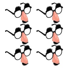 6 PCS Disguise Glasses with Funny Nose, Eyebrows and Mustache
