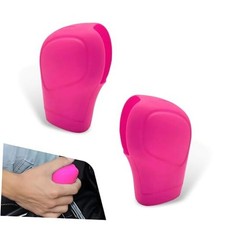 Car Gear Shift Knob Cover, Anti-Slip Scratch-Resistant Auto Knob 2 PCS Pink