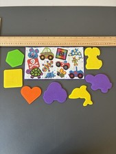 7 Pc Perler Bead pegboard Shapes Car Turtle Dog Dolphin Heart Square Hexagon