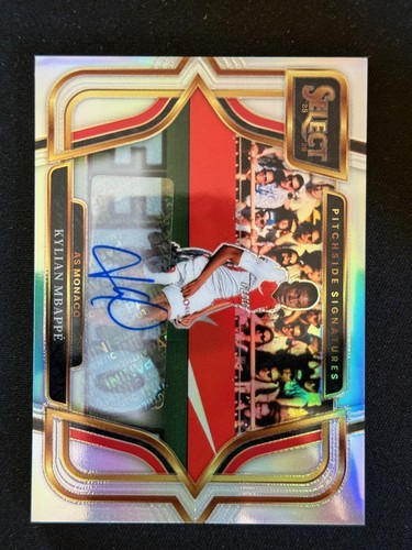 2025-26 Panini Select Ligue 1 Kylian Mbappe Pitchside Signatures Auto Monaco