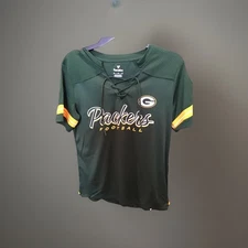 Fanatics Green Bay Packers Lace Up T-shirt Size M NWT