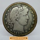 1907 Barber Silver Quarter, Partial Liberty - #C59917NQ