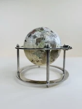 Table Top World Globe Decorative Desk Decor Tabletop Display  8”x8.75”