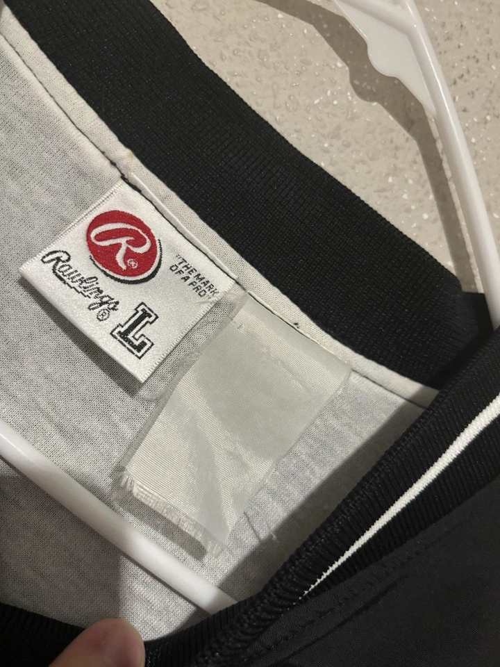 Vintage 90s Mens Size L Rawlings White Sox Pullover Jacket Cc11 - Image 4 of 4