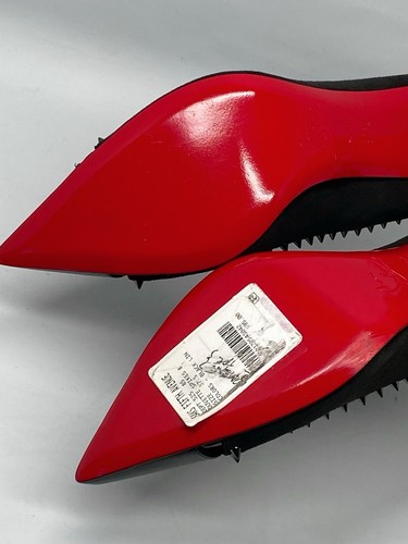 Christian Louboutin Duvette Spikes 85 leather pumps size 37.5 Retail $1095 - Picture 14 of 15