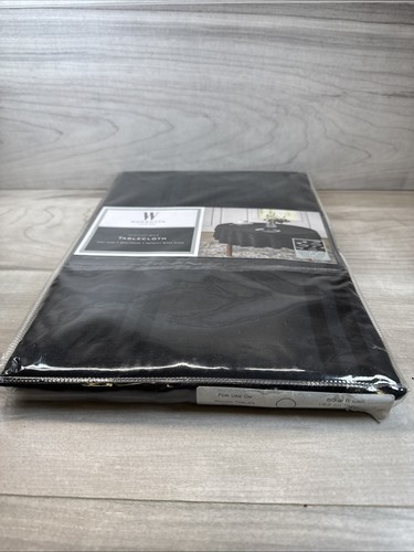 Wamsutta Microfiber Tablecloth 60" Round Spill Proof Bed Bath & Beyond BLACK New - Picture 15 of 17