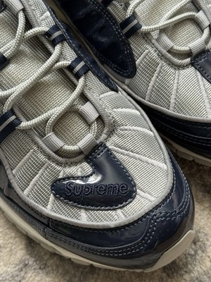 Nike x Supreme Air Max 98 Obsidian Yankees Sz 11 844694-400 2016
