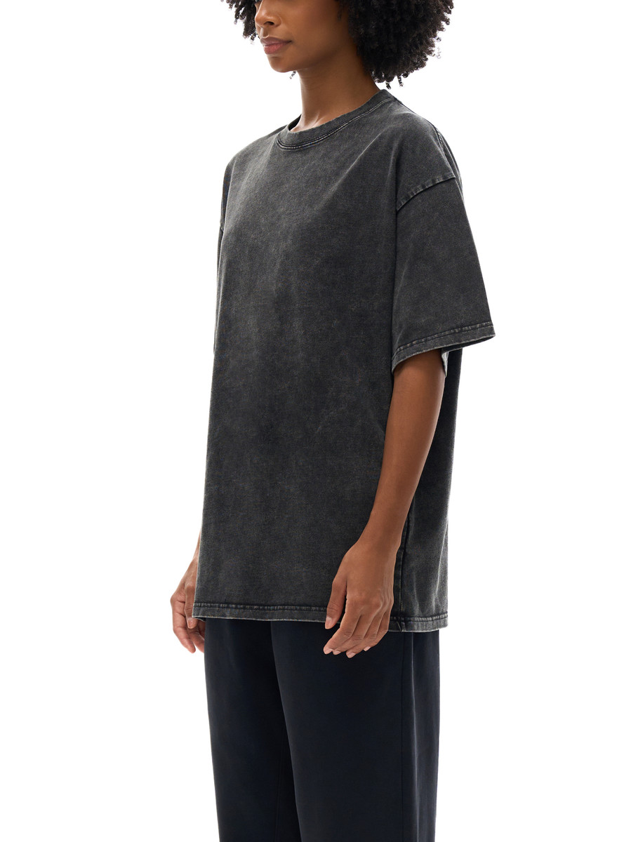 Snow Washed Oversized Cotton T-Shirt View 4