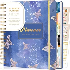 2026 Planner Weekly and Monthly from Dec 2025 to Dec 2026 Hardcover Spiral Bound