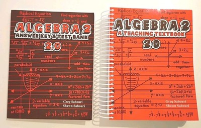 Teaching Textbooks 2.0 Algebra 2 Book + Answer Key Test Bank Homeschool Math VG