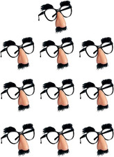 10 Pcs Funny Disguise Glasses with Nose, Eyebrows Mustache