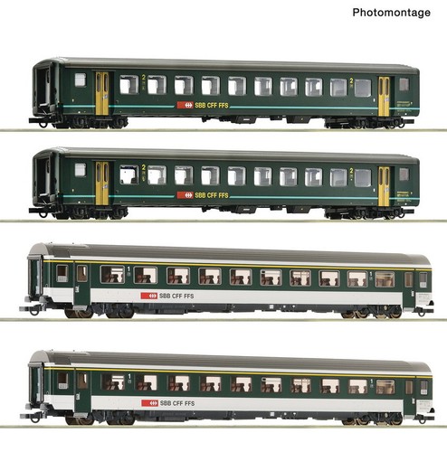 Roco 6200091 4 Personenwagen SBB Ep 5 Auf Wunsch Achsen für Märklin gratis NEU | Condition: Neu