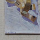 Original Acrylic Painting Pumpkins Ribbon Laura Langford Paper Art 2024 — photo 3