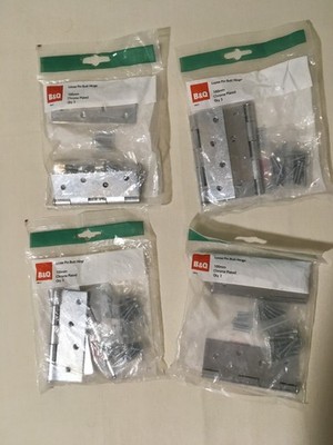 4 x lose Stift Stoßscharnier 100 mm verchromt Packungen (3 in jeder Packung) B und Q