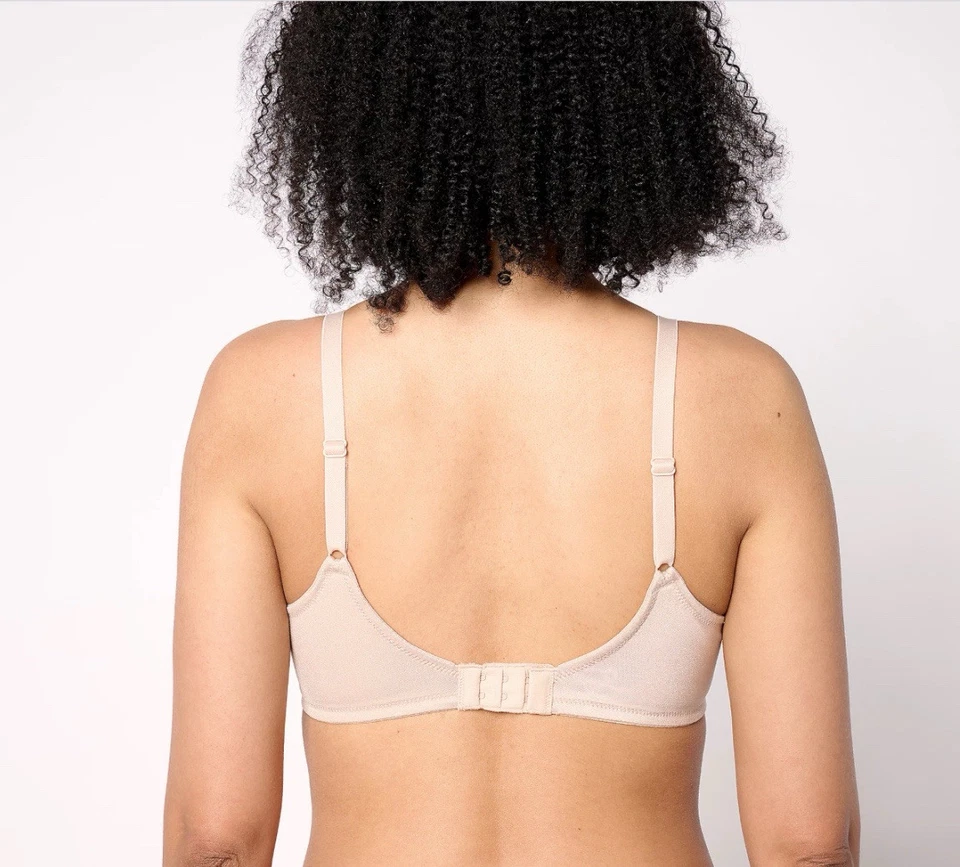 Breezies Shimmer Microfiber Underwire T-shirt Bra Size 44DDD Beige NEW - Image 2 of 4