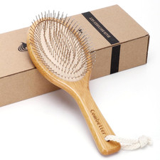 Bamboo Hair Brush, Smoothing Hair  Massage Scalp, Detangling Anti-Static Hairbr