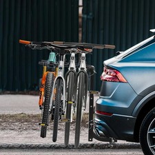 Black 4 Bike Rack Hitch Mount 140lbs Folding Carrier Car Truck SUV with Straps