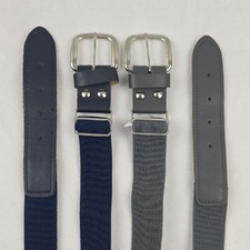 Youth Baseball Strech Belt Set Navy Grey 32"