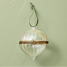 Hearth  Hand Magnolia Hinged Ribbed Glass Christmas Tree Ornament - Target 2025