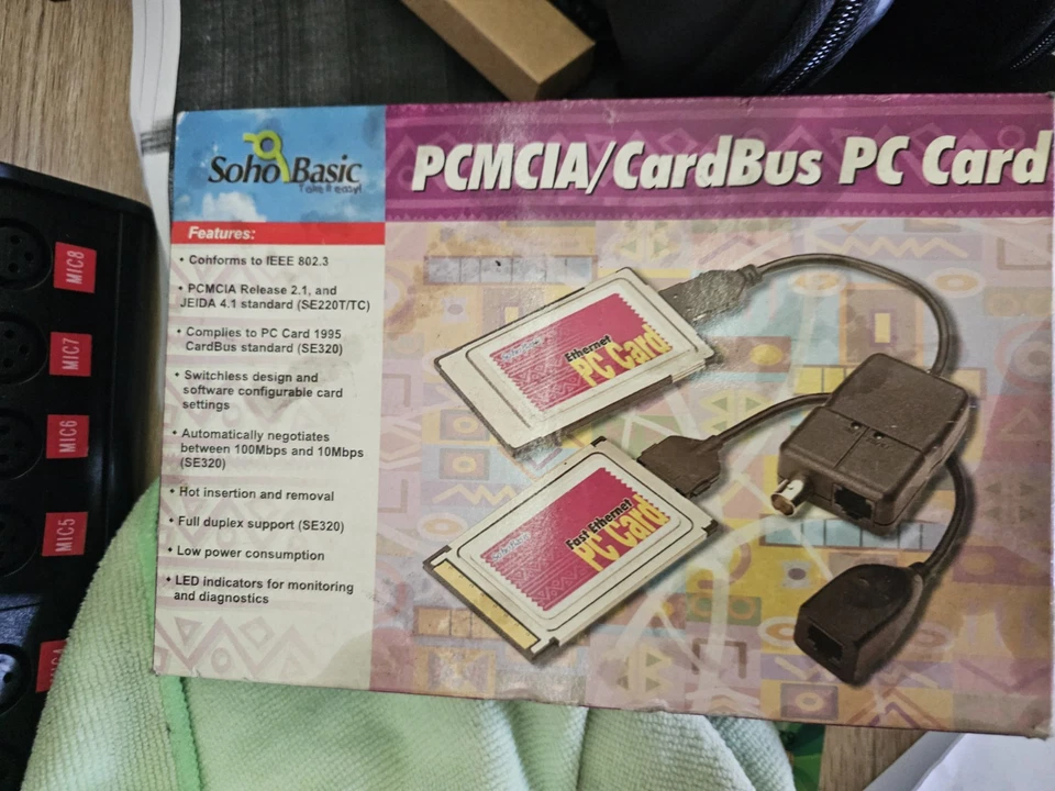 SohoBasic PCMCIA/CardBus Fast Ethernet PC Card | SE320 | 10/100Mbps AdapterDes - Image 2 of 2