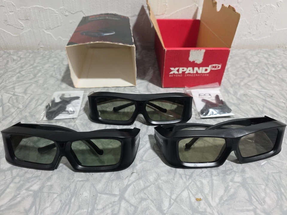 XPAND 3D 3DG-X103 Gafas con obturador activo para Mitsubishi 3D DLP TV 3 pares Foto 2 de 3