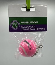 Wimbledon Essentials Mini Tennis Ball Keyring - Pink