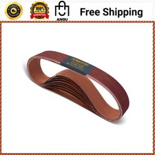 12PK 2 x 42" Sanding Belt Grit Assortment 2 each 60/80/120/150/240/400 Grit New