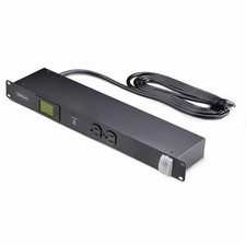 StarTech 12-Outlet Horizontal Rack Mount Metered PDU 12nm8rackmountpdu 