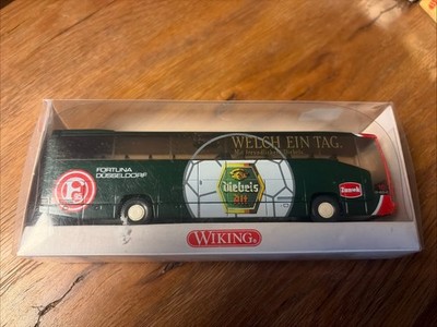 Fortuna Düsseldorf Teambus Bus Truck 1:87 LKW Modellauto Fussball Auto Wiking