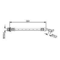 Bremsschlauch Hinten Links FüR KIA Sportage SL 2.0 10 Bis 15 Bosch G4KD Original