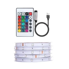 New 5V USB LED Strip Lights RGB Lighting Tape TV Cabinet Kitchen Docoration 16ft