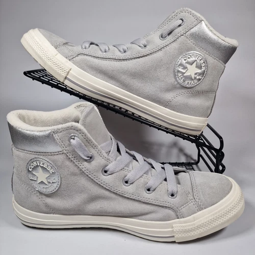 Converse scarpe da ginnastica donna taglia 5 Chuck Taylor Pc stivali alti scamosciati grigio