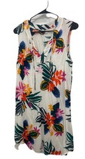 Old Navy Women’s Floral V-neck Tank Top Lined Dress Relaxed Beachy Vibes Size L