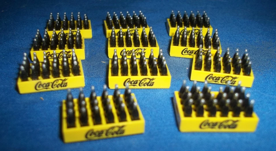 Lot of 11 Mini Coca Cola Crates with 24 Bottles Coca Cola in Blue - Image 2 of 2