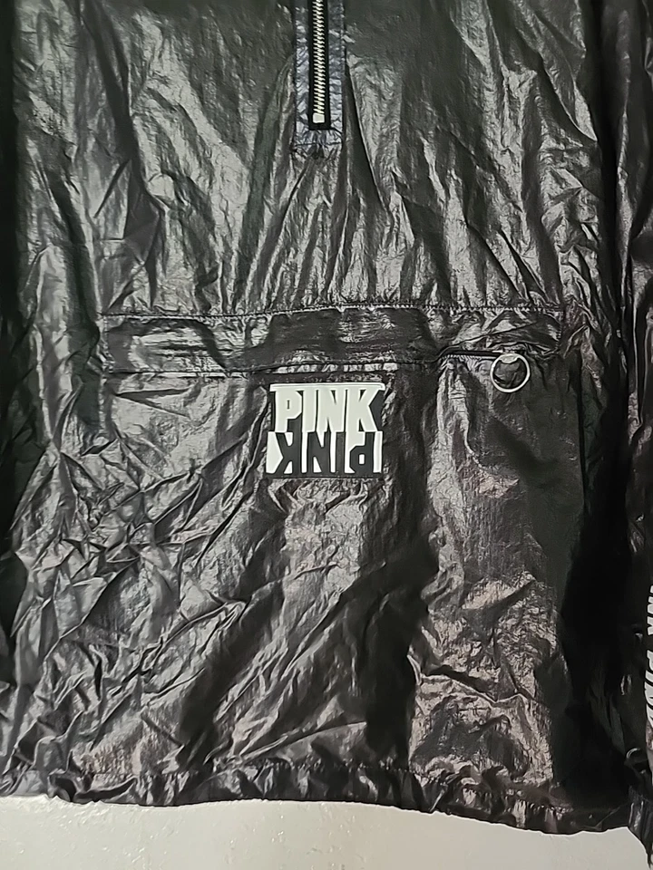 Chaqueta de bombardero ROSA Victoria's Secret para mujer DE GRAN TAMAÑO negra cortavientos con capucha-€ Foto 4 de 4