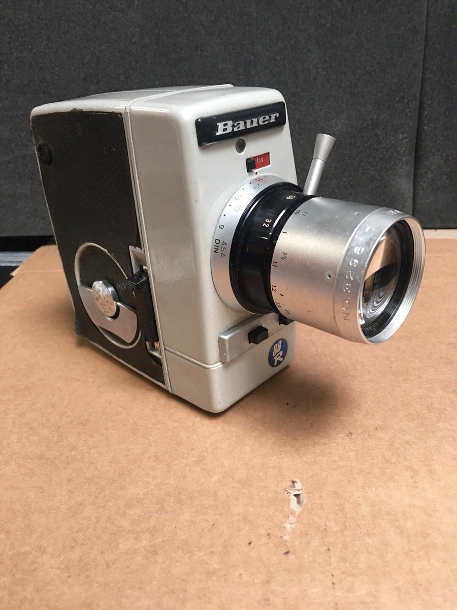 Bauer 88R Germany Vintage Movie Camera 8mm Film Bauer Good Working