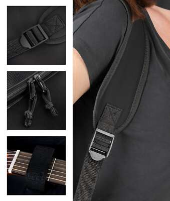 Custodia Per Chitarra 3/4 E 7/8 - Gigbag Imbottito Con Zaino E Taschene - Foto 2