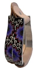 Aluminum PURPLE Floral STIRRUPS WESTERN Trail Pleasure Barrel Youth Lt Easy care