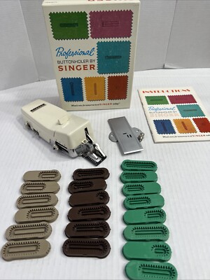 VTG SINGER Professional Buttonholer Vertical Needle Zig Zag Sewing Part 102991