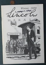 1972 Wayne C Temple AUTOGRAPHED Abraham Lincoln Herald KFC Col Sanders Booklet +