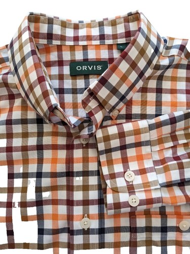 Chemise Orvis Buzz Off Homme Manches Courtes – Rouge, Taille XL (Anti-Moustiques)