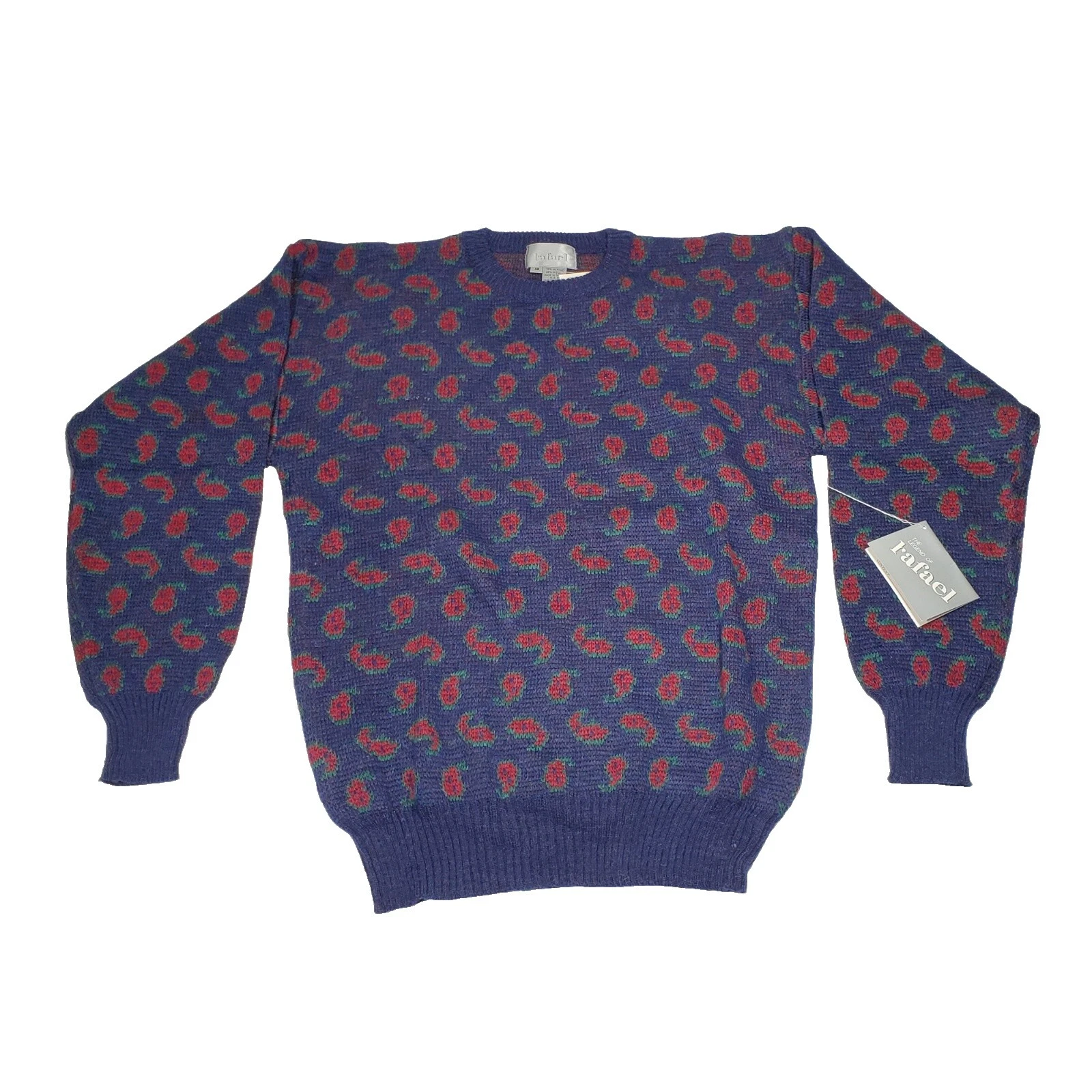 Wool Blend Multi-Color 1980s Vintage Sweaters for Men